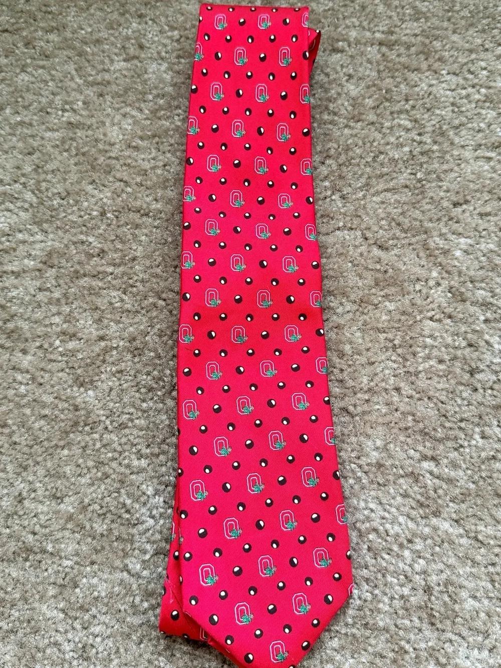 Lot of 3 Ohio State Buckeyes neckties Vineyard Vines OSU NCAA football